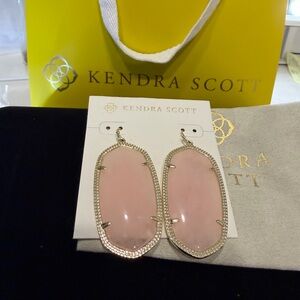 Kendra Scott Rose Quartz Danielle Earrings